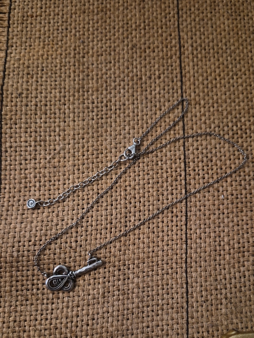 Retired Silpada "Low Key" Sterling Silver Skeleton Key Necklace 🔑